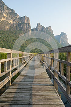 Walkway, lake of Sam Roi Yot