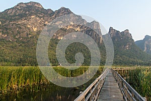 Walkway, lake of Sam Roi Yot