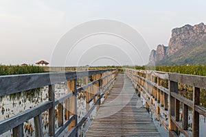 Walkway, lake of Sam Roi Yot