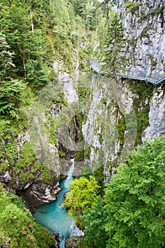 Walkway through the Leutasch Gorge photo