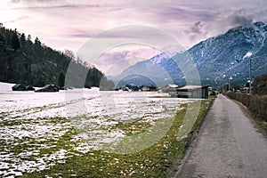 Walkway in Loisach Valley, Garmisch-Partenkirchen