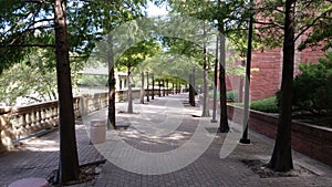 Walkway next to Wortham Center