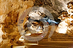 The walkway path in the Cango Caves in Oudtshoorn, Little Karoo