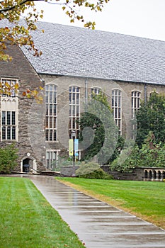 Walkway to the Cornell Law School