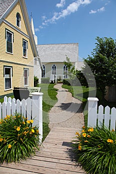 Walkway to houses