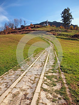 Walkway to monument of Juraj Janosik