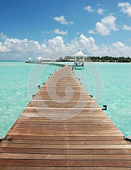 Walkway to paradise island