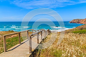 Walkway to Praia do Amado beach