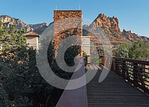 Walkway to shopping, uptown Sedona