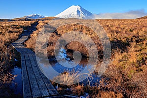 Walkway at Tongariro National Park, New Zealand