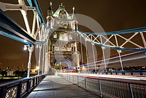 Walkway on the Tower Bridge of London