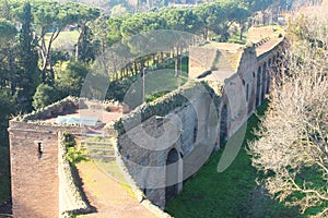 Walkways in the Aurelian Walls of Rome
