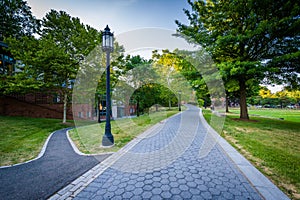 Walkways at Trinity College, in Hartford, Connecticut.