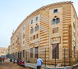 The wall of Al-Azhar mosque, Cairo, Egypt
