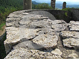 Stěna starobylé tvrze Spišský hrad