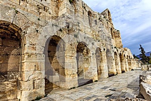 Wall of ancient theater, Herodes Atticus Odeon