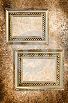 Wall with antique frames