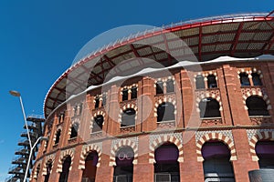 Wall of Arenas de Barcelona, Catalonia, Spain. Architectural detail, exterior design photo
