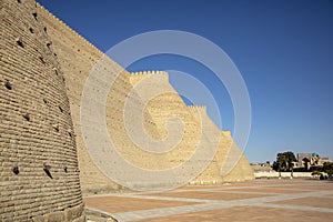 Wall of Arg fort, Bukhara, Uzbekistan