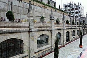 A wall around a roman catolic church