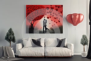 wall art with special touch of love and romance