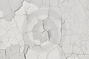 Wall background texture. white plaster in cracks.