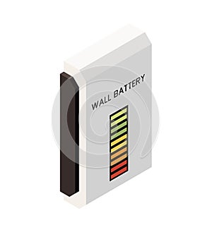 Wall Battery Isometric Composition