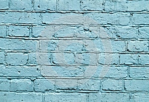 Wall with blue brick paint pattern paint