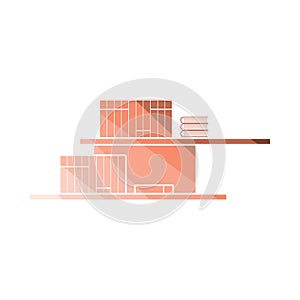 Wall bookshelf icon