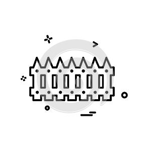 Wall Boundry icon design vector