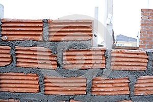 Wall brick of building