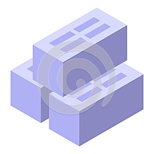 Wall brick icon isometric vector. Wall repair