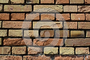 Wall built of brick