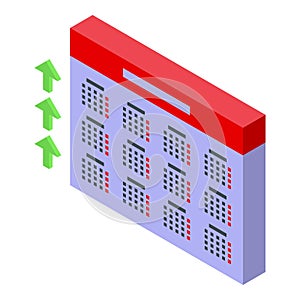Wall Calendar icon isometric vector. Business planning