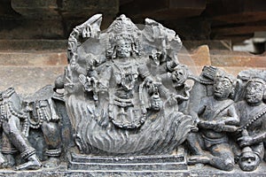 Hoysaleswara Temple Wall carving of Holika demoness