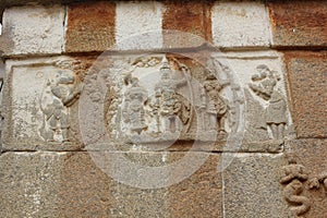 Wall carving of Ramayana at Gommateshwara Temple, Shravanabelagola photo