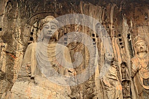 Wall Carvings, Buddhist Longmen Caves, Louyang, China