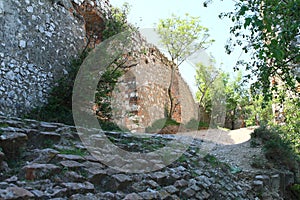 Wall of Castle Devicky on Palava