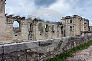 Wall of the Castle of Vincennes, Paris. France. Royal fortress 14th - 17th century