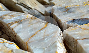 wall caustic through quartzite. close up of a stone. caustic through quartzite