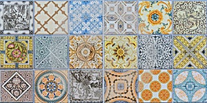 Wall ceramic tiles patterns Mega set