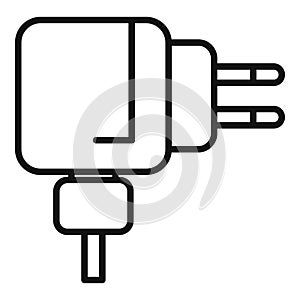 Wall charger icon outline vector. Solar panel energy