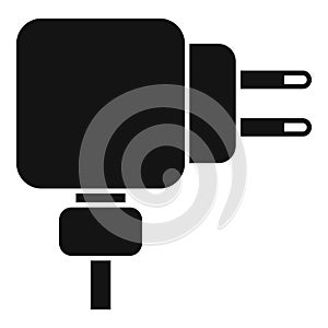 Wall charger icon simple vector. Solar panel energy