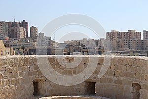 Wall of Citadel of Qaitbay, Egypt.
