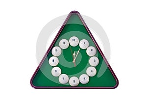 Wall clock in billiards style.