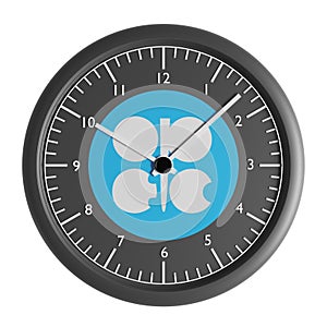 Wall clock with the flag of OPEC