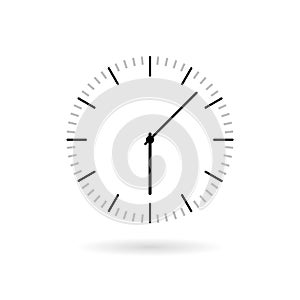 Wall clock icon isolated on white background