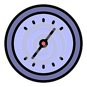 Wall clock icon vector flat