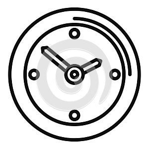 Wall clock icon outline vector. Web button