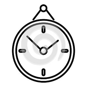 Wall clock icon outline vector. Work time